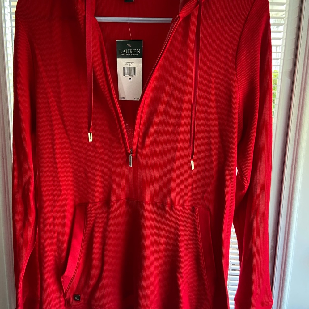 Lauren Ralph Lauren M women’s red hoodie NWT